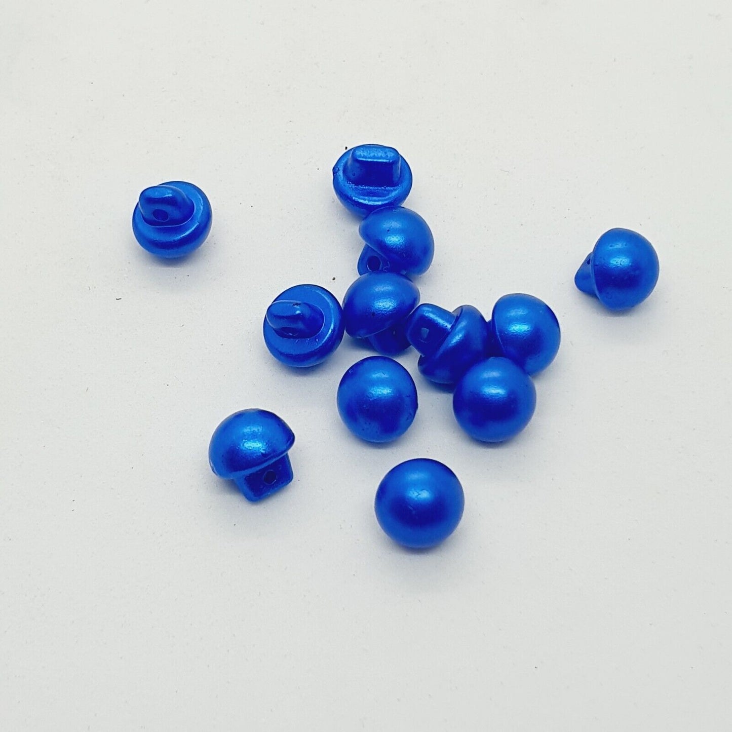 10x 10mm jacket coat shirt sew on button BLUE