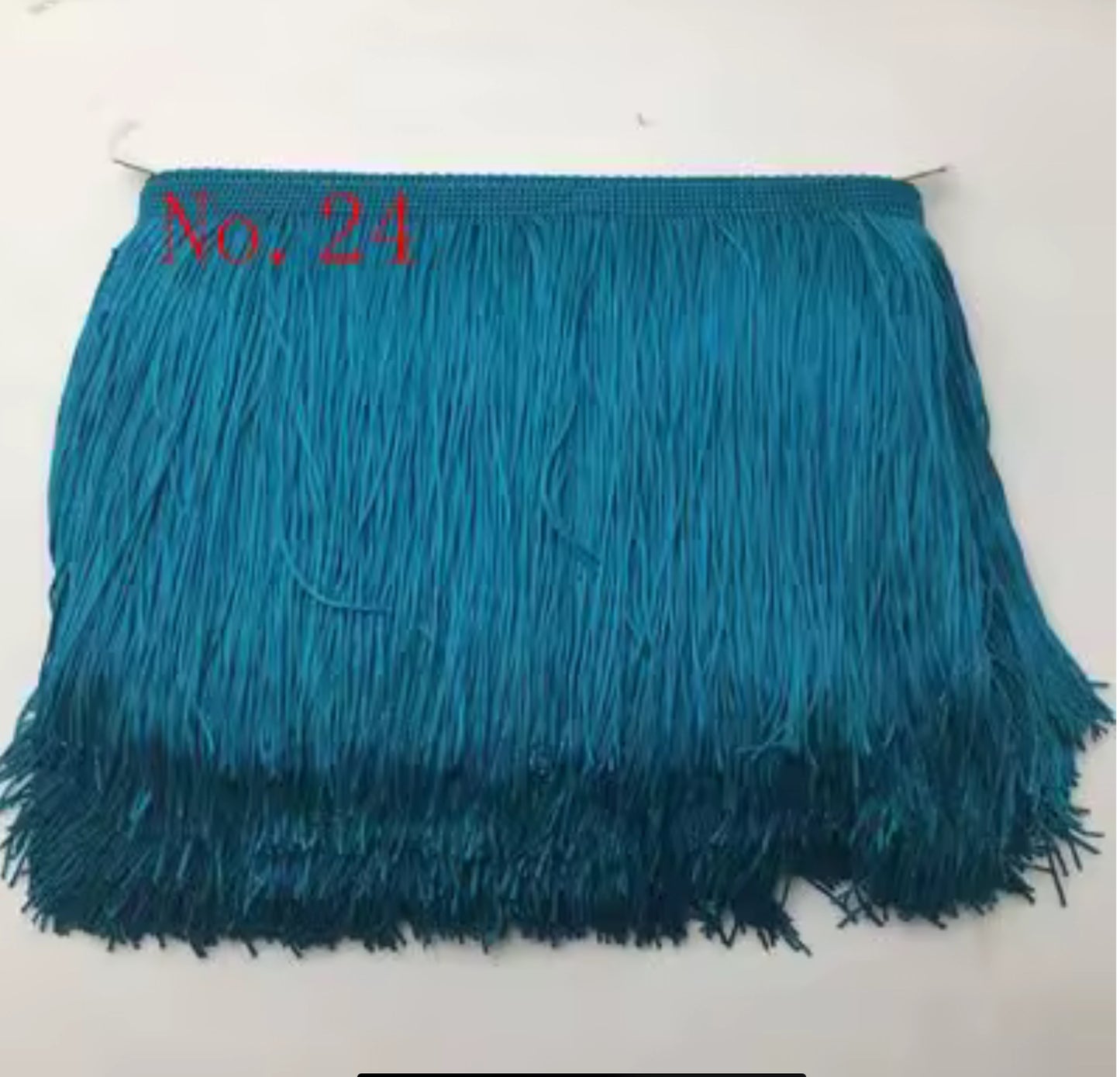 15cm drop teal green polyester silk fringe fringing