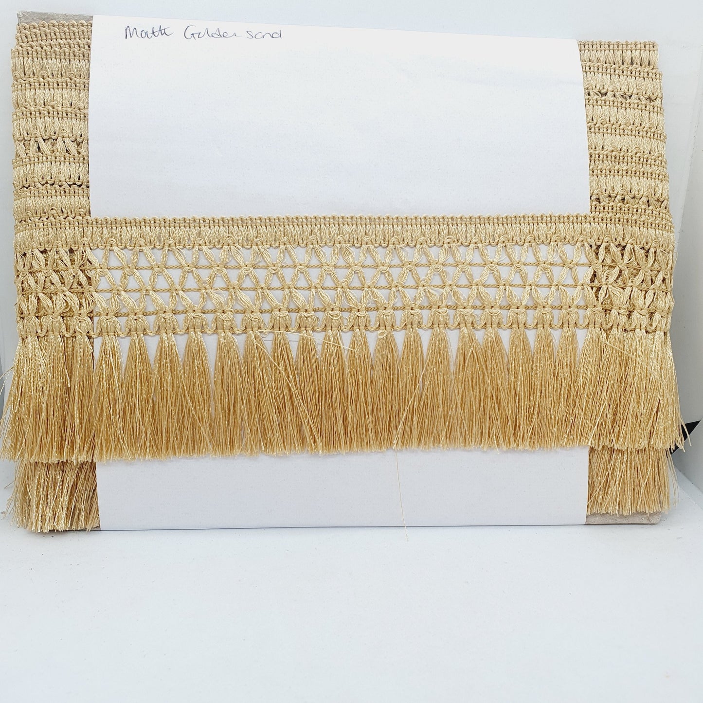 9cm drop tassel fringe fringing matte gold sand