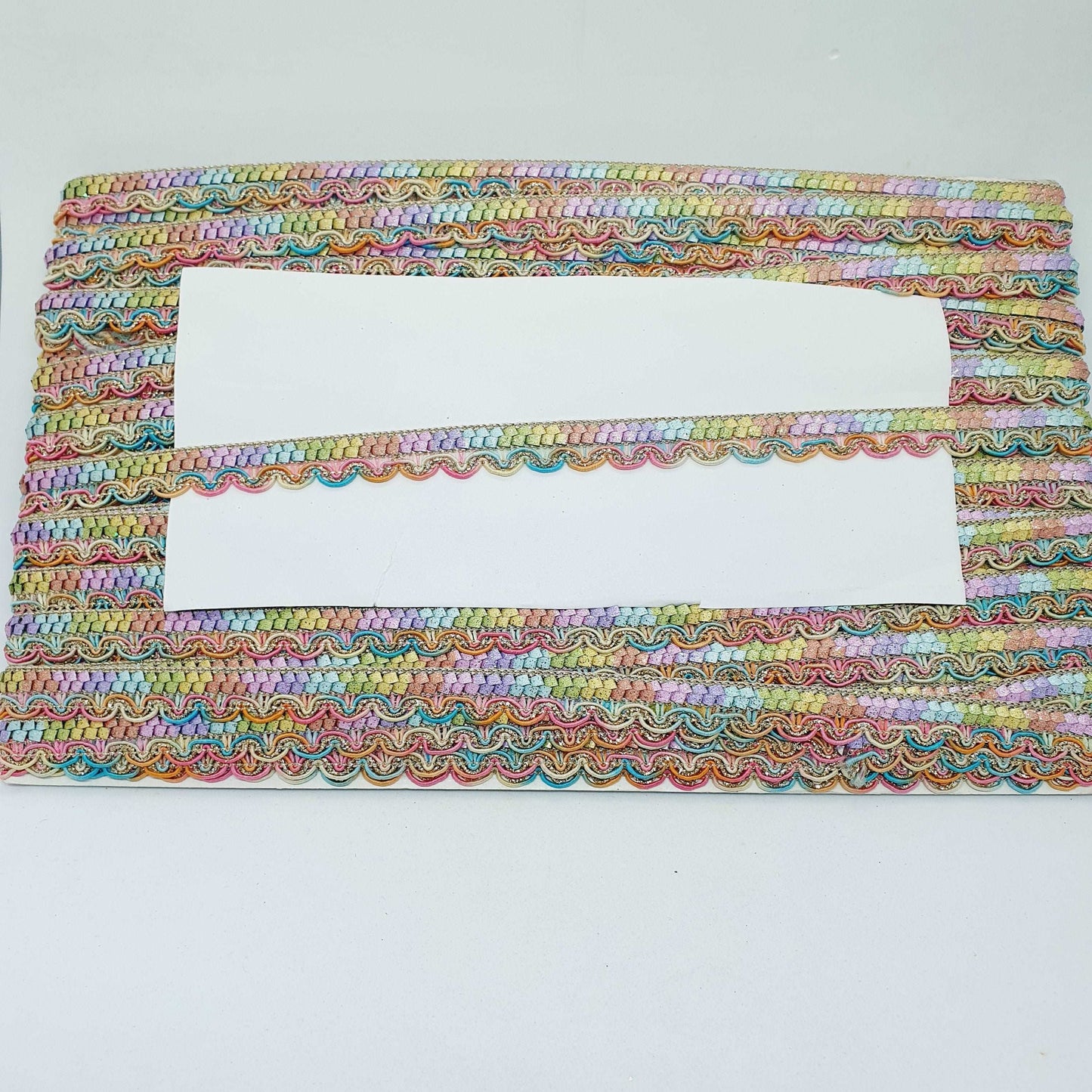 12mm multicolour rainbow glitter gold Braid trimming ribbon embellishment