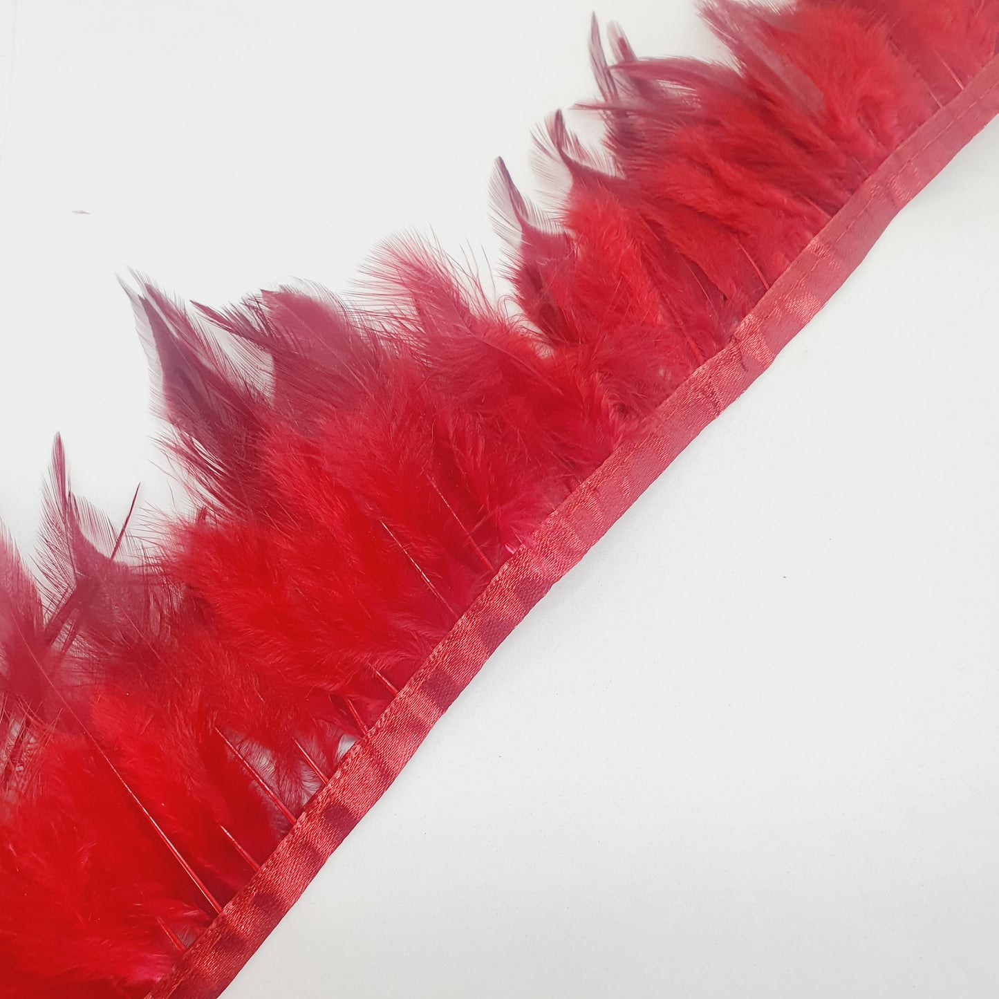 1m dark red wine rooster Feather Trim 8-11cm trimming fringe boa