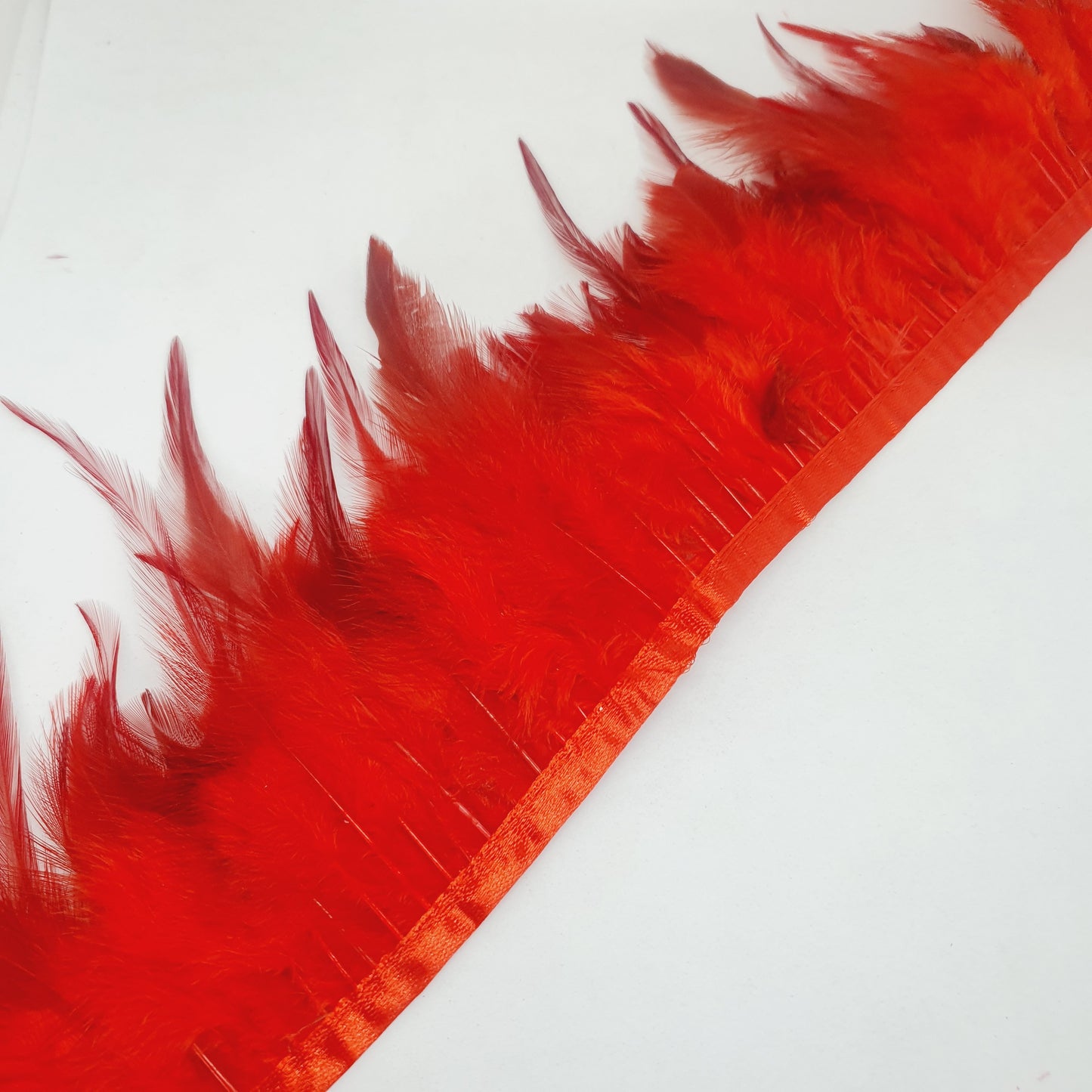 1m red rooster Feather Trim 8-11cm trimming fringe boa
