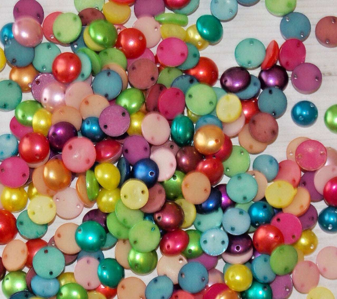 8mm/ 10mm sew on half pearl jewel gems Multicolour