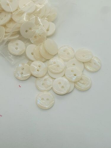 5x 16mm jacket coat shirt button sew on ivory pearl multi