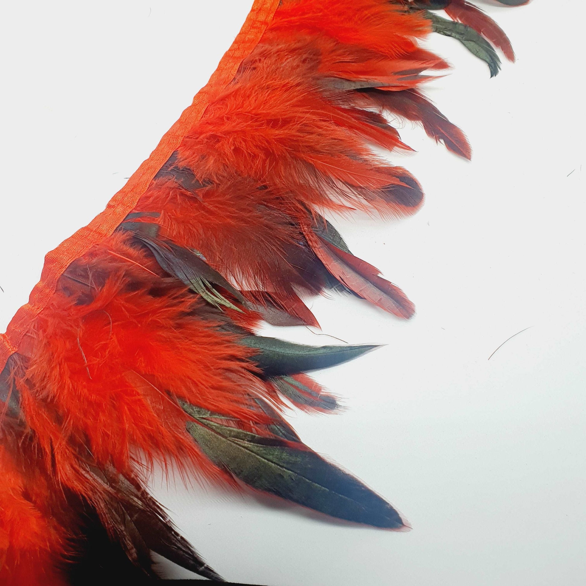 1m rooster Feather Trim 13-18cm Red trimming fringe boa