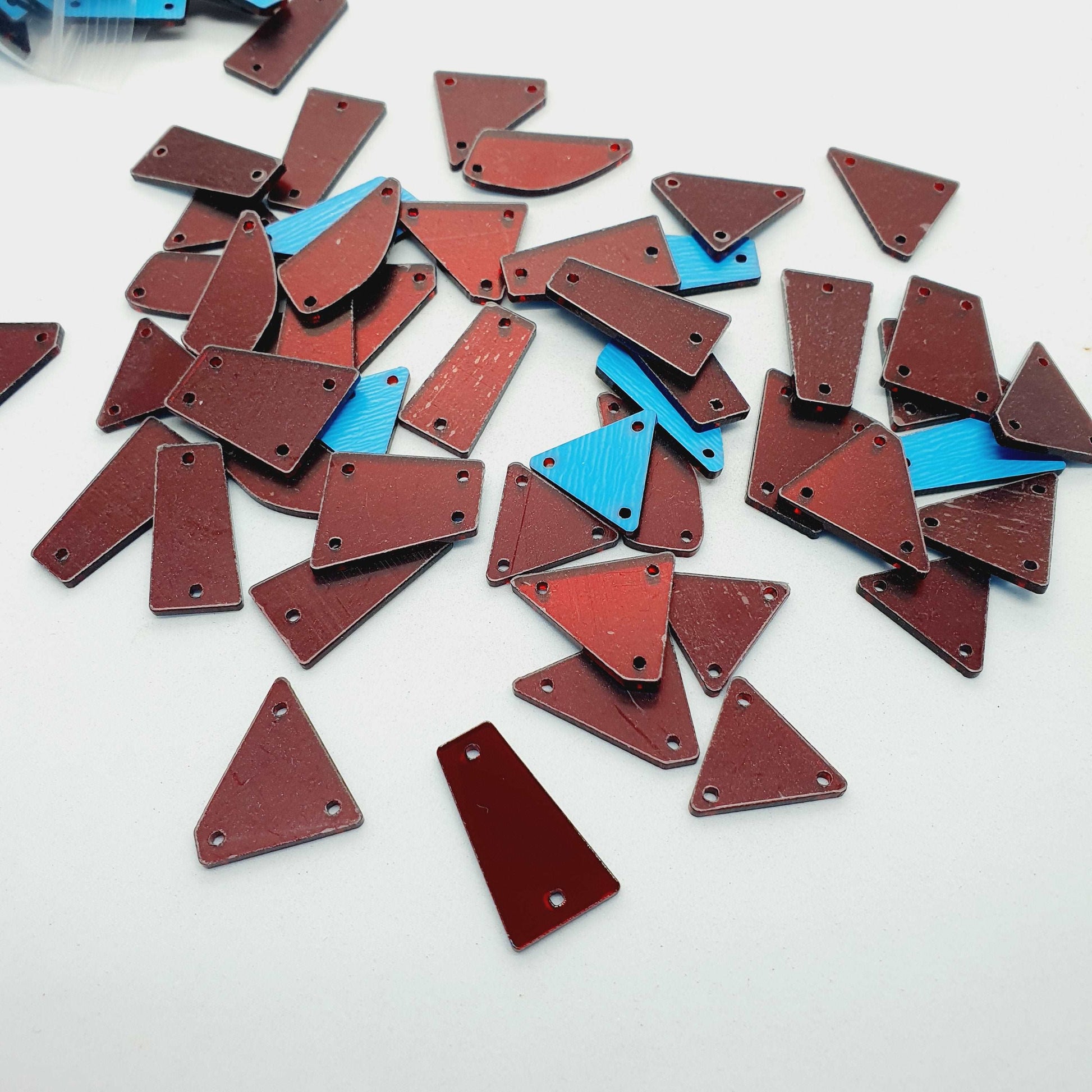 25x dark red/ wine acrylic sew on mirror