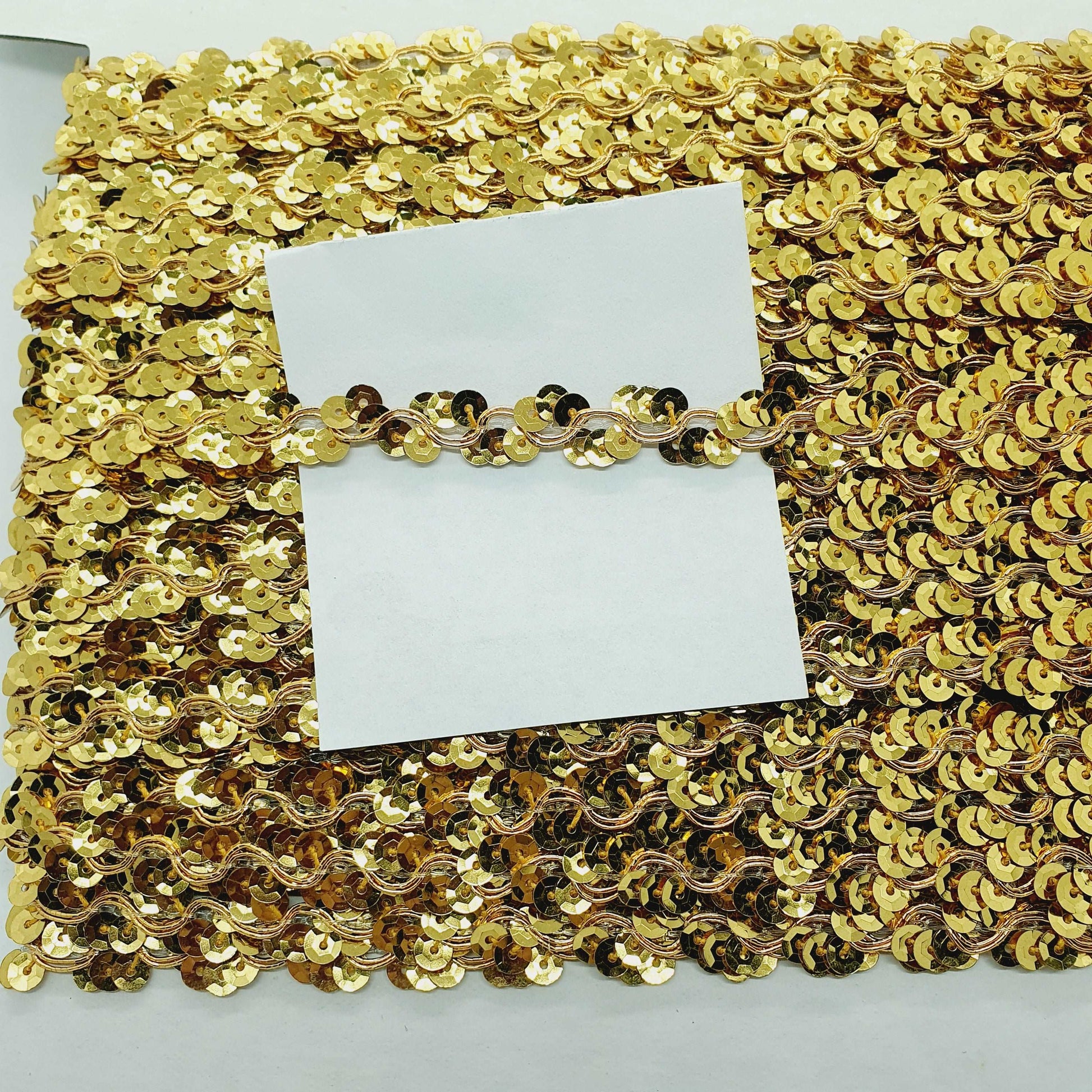 1m gold sequin braid trimming ribbon 10mm