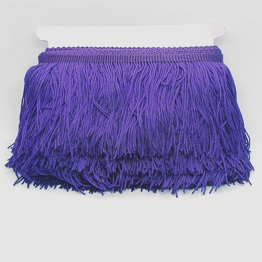 9cm drop cadbury purple silk fringe fringing