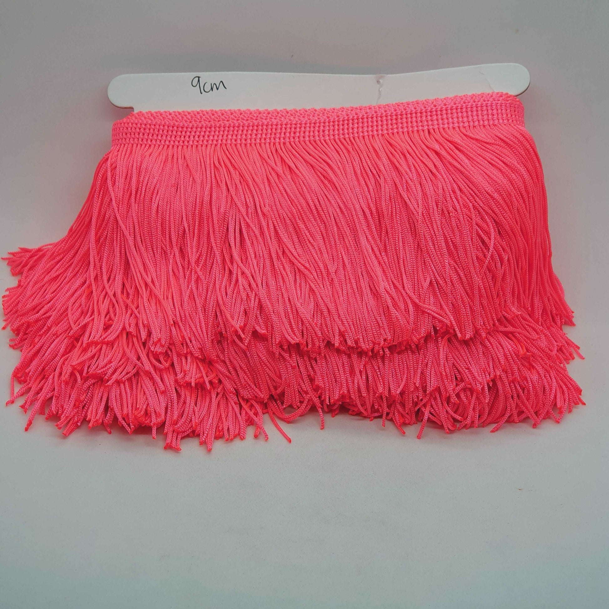 9cm drop neon pink silk fringe fringing