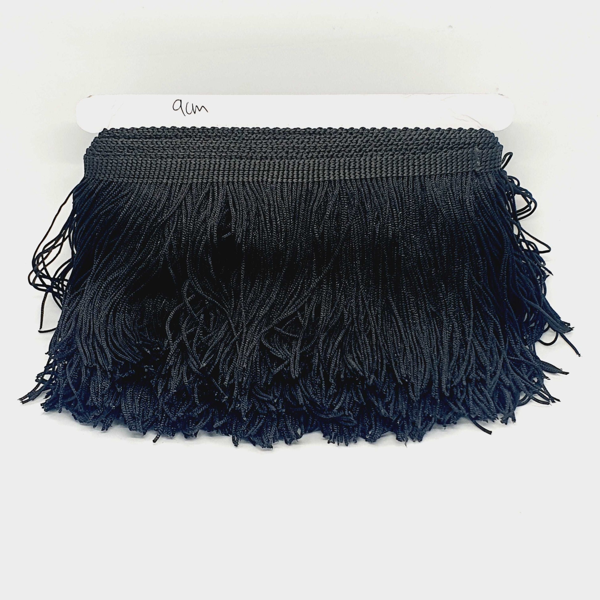 9cm drop black silk fringe fringing