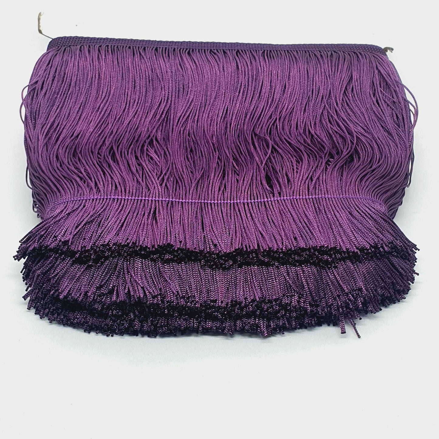 15cm drop aubergine plum purple silk fringe fringing