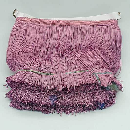 15cm drop pink mauve silk fringe fringing