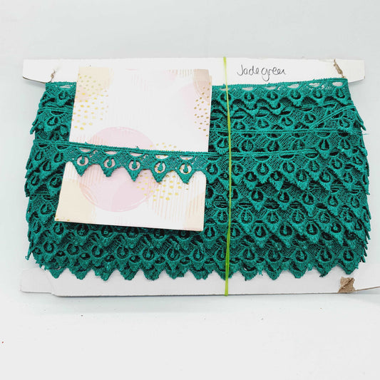 1m 2cm jade green guipure embroidered lace trimming