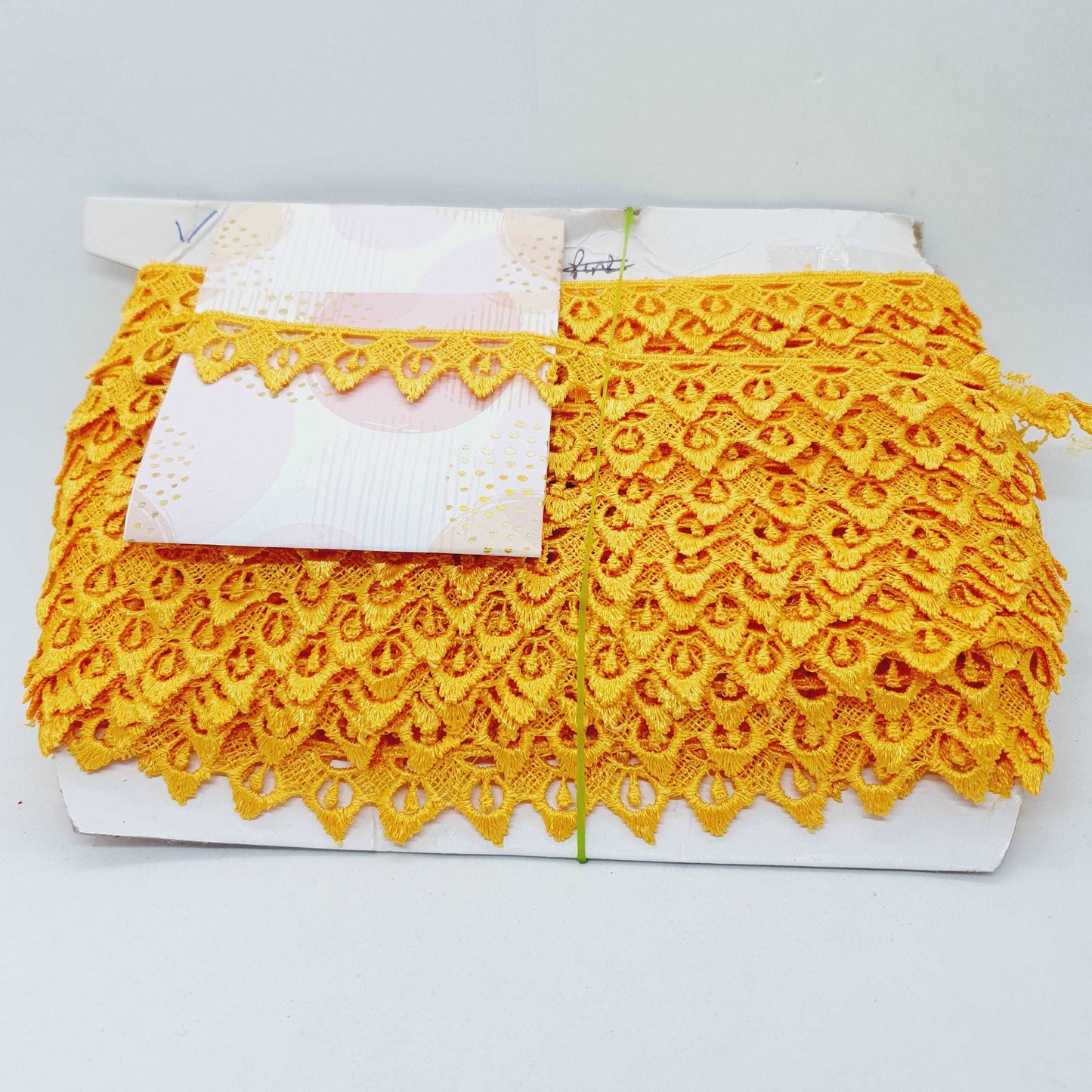 1m 2cm sunflower yellow guipure embroidered lace trimming