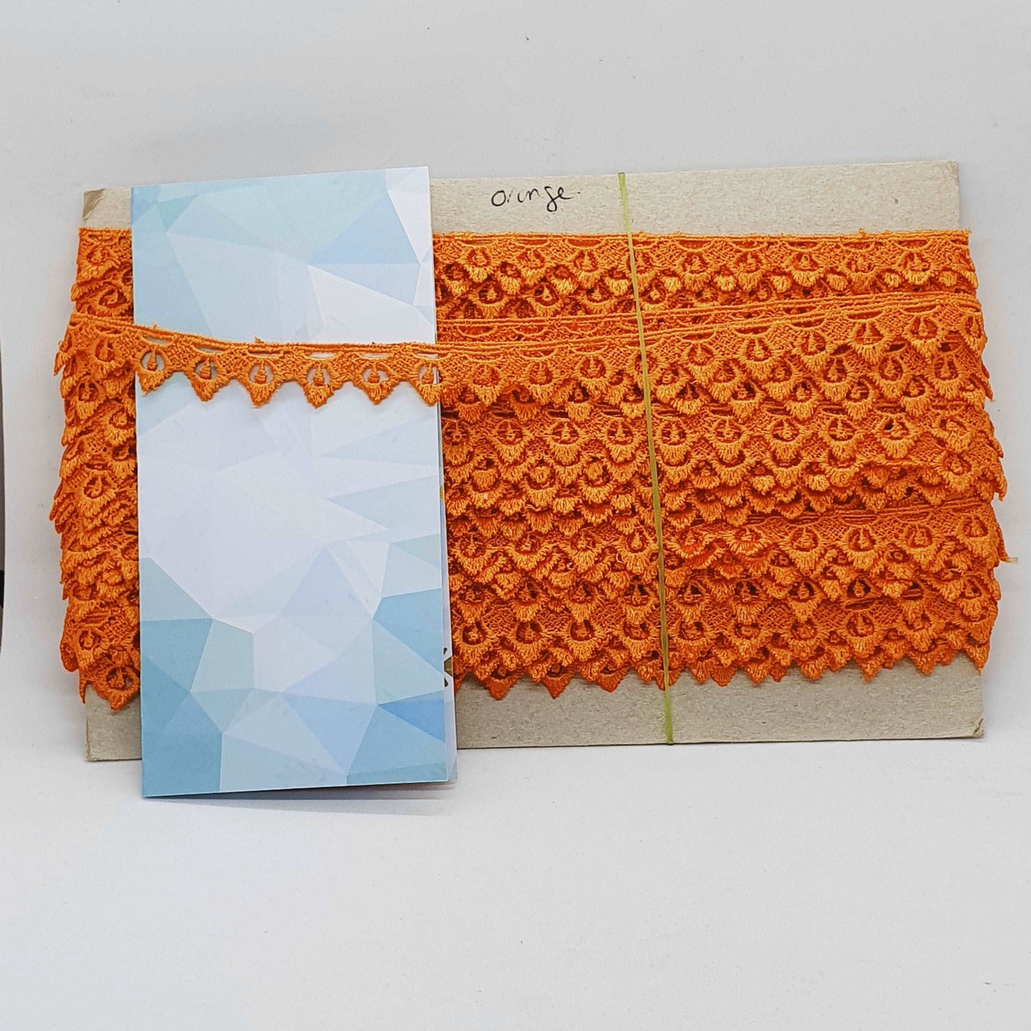 1m 2cm orange guipure embroidered lace trimming