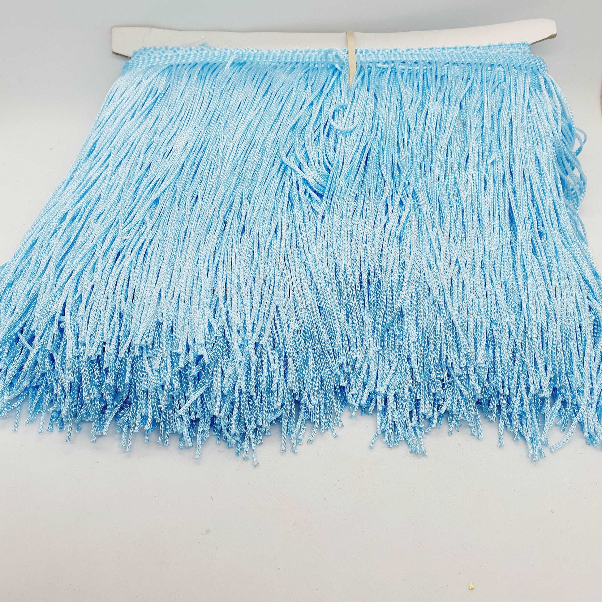 15cm drop light ice blue silk fringe fringing