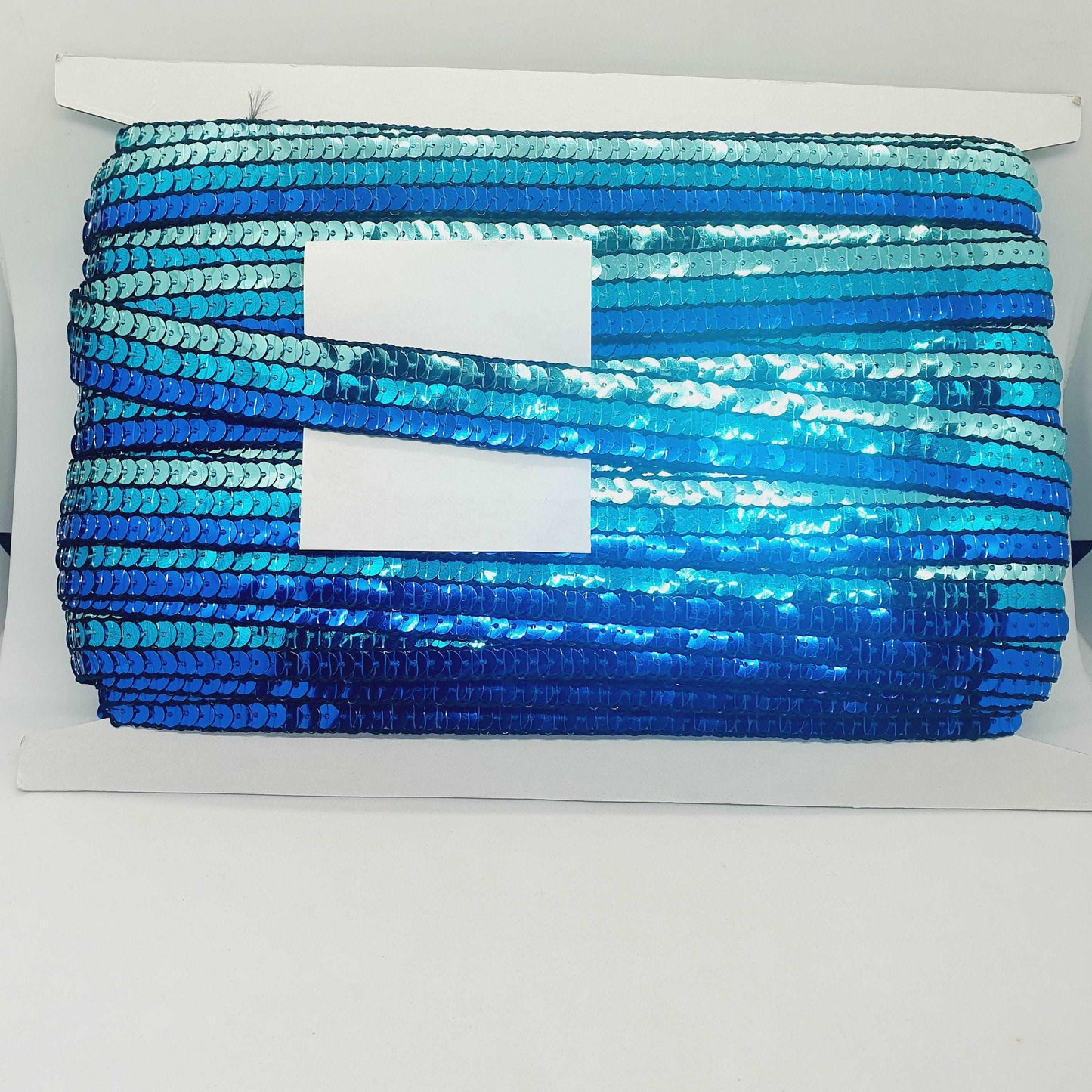 1m blue ombre sequin braid trimming ribbon 22mm