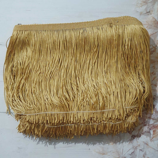 15cm drop gold silk fringe fringing