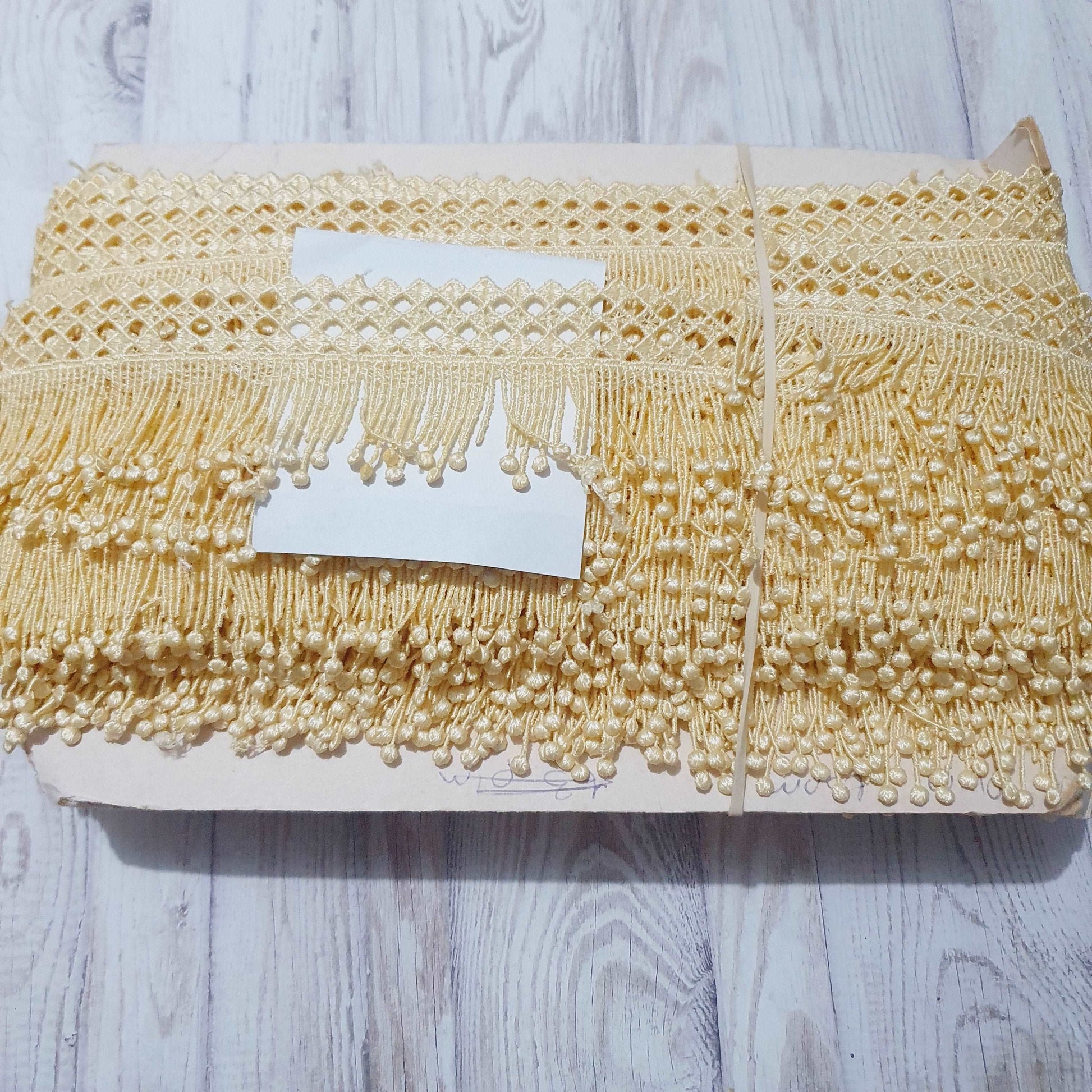 1m 5cm cream guipure embroidered fringe lace trimming