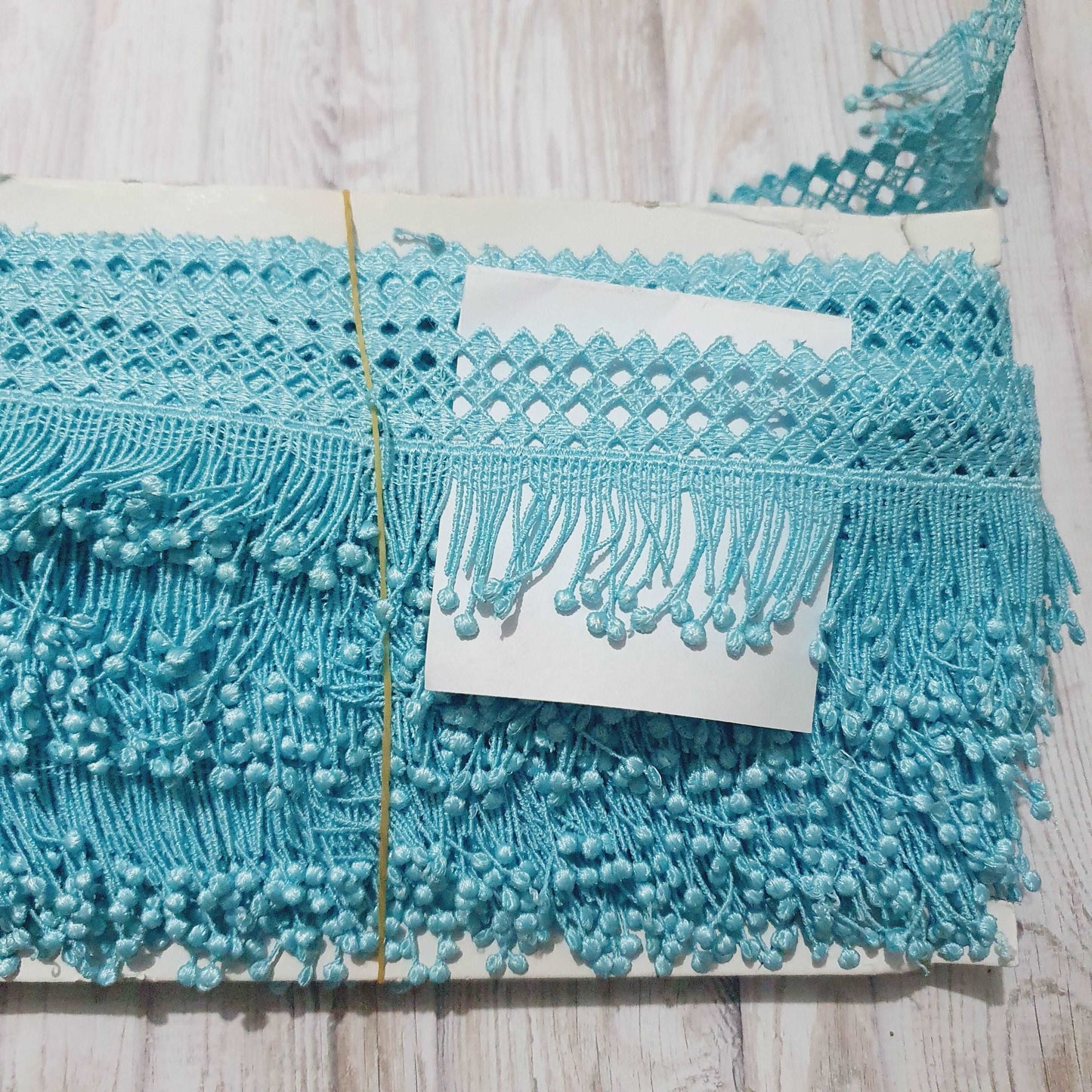 1m 5cm light blue guipure embroidered fringe lace trimming