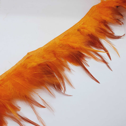 1m orange rooster Feather Trim 10-15cm trimming fringe boa