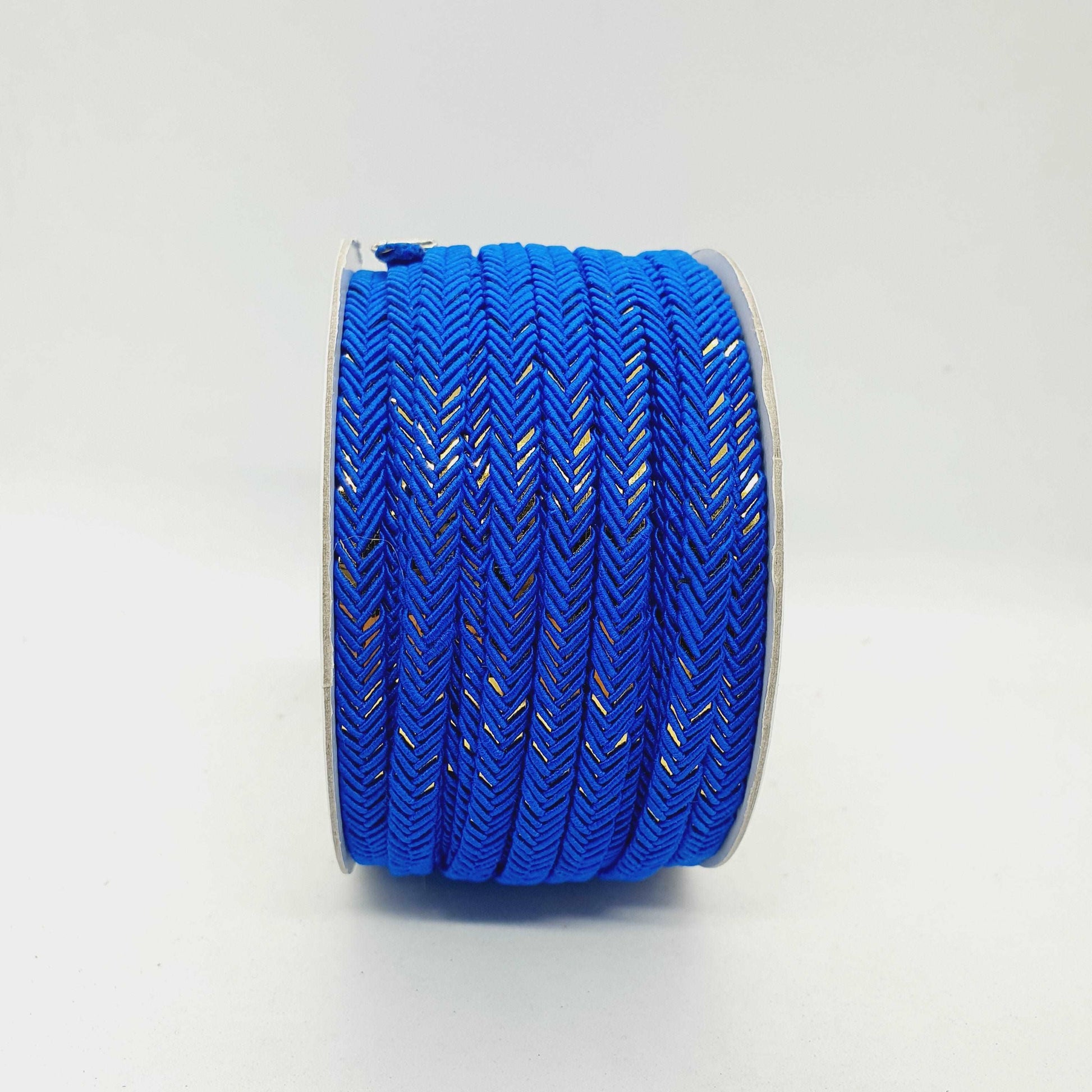 1m 5mm blue GOLD glitter embroidered trim braid