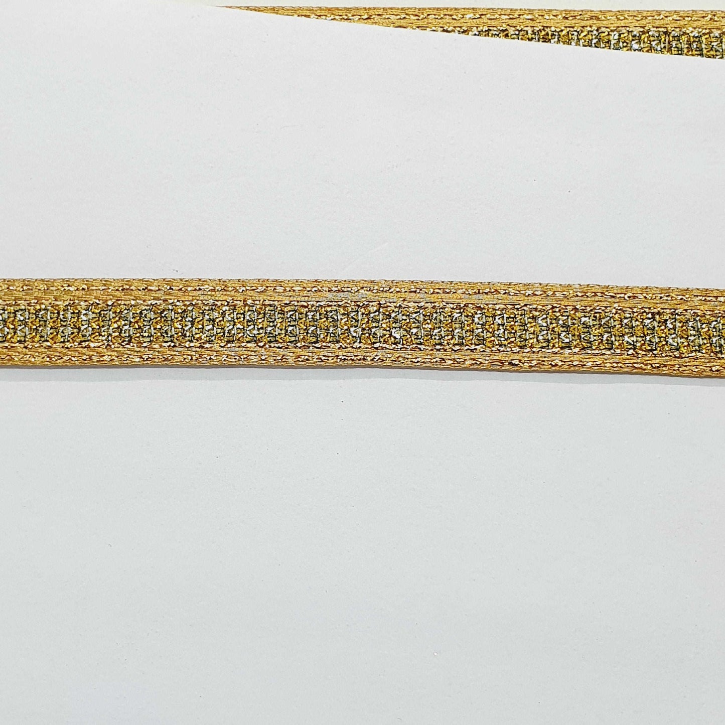 1m 15mm gold embroidered Indian ribbon braid trimming