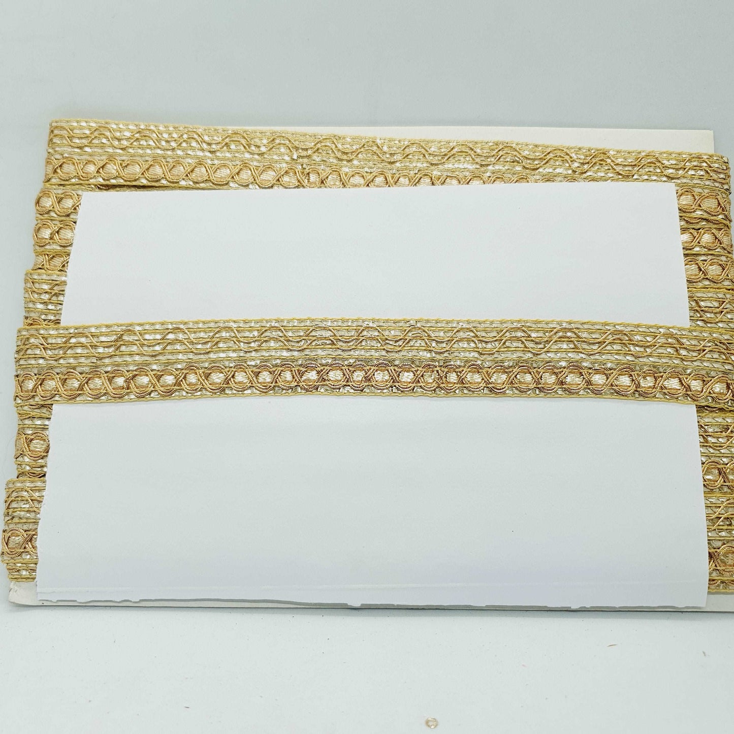 1m 22mm gold embroidered Indian ribbon braid trimming