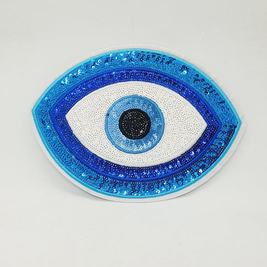 1x Turkish evil eye/ nazar sequin applique HOT-FIX