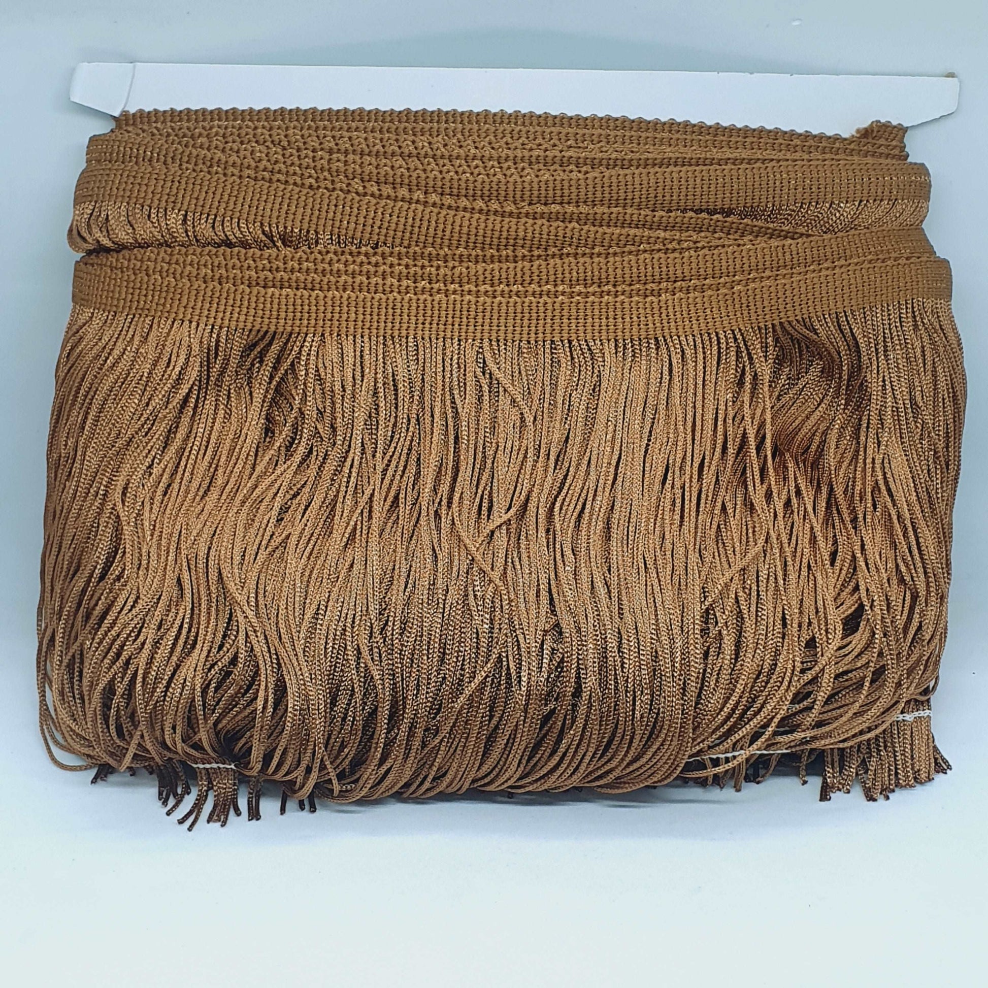 15cm drop coffee brown silk fringe fringing