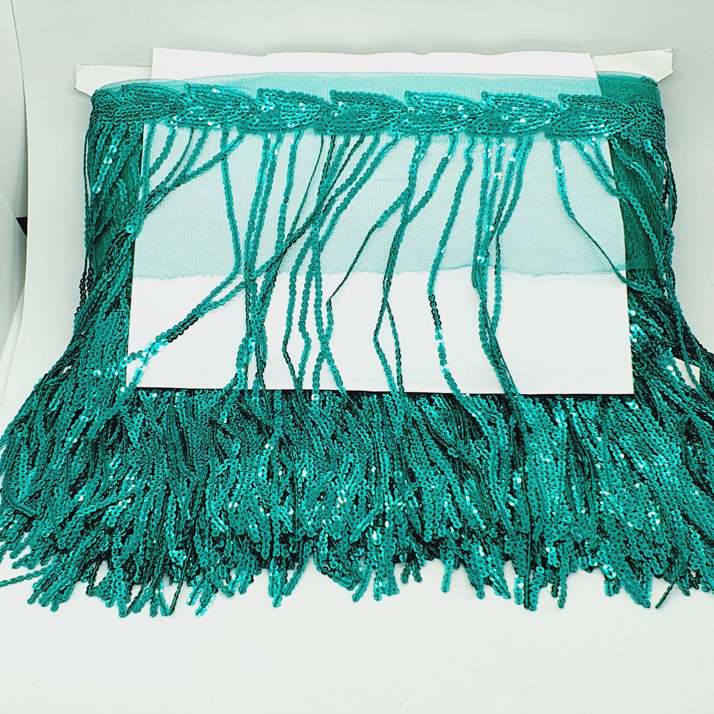 20cm drop teal green sequin fringe fringing