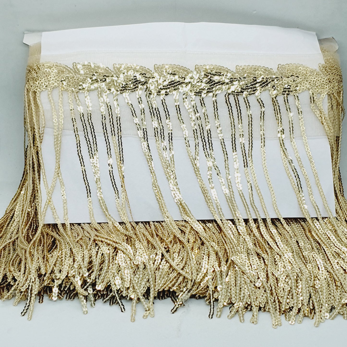 20cm drop light gold sequin fringe fringing