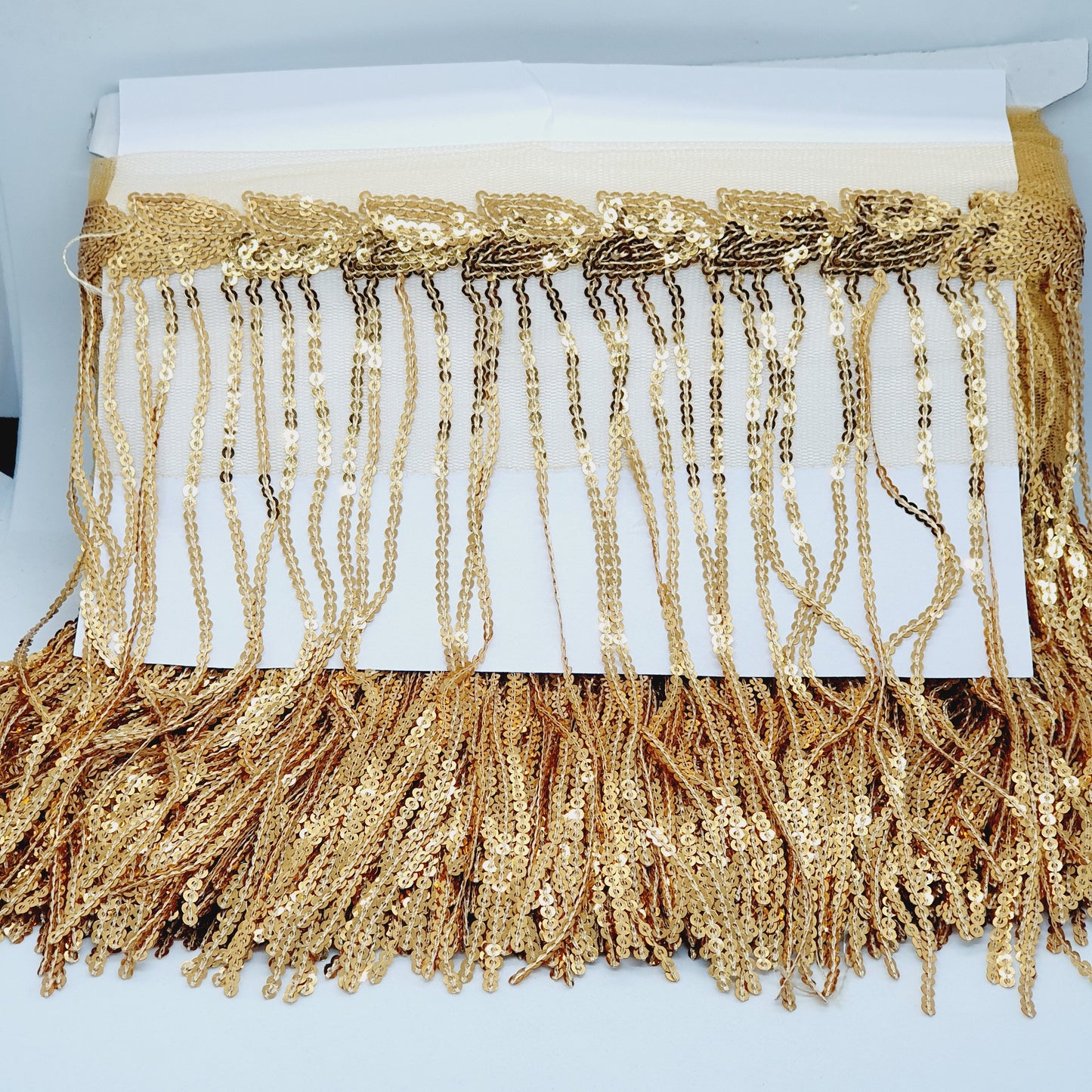 20cm drop gold sequin fringe fringing