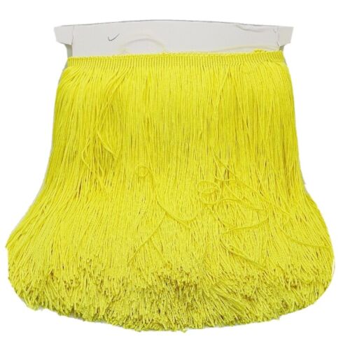 20cm drop bright yellow silk fringe fringing