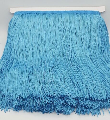 20cm drop neon blue silk fringe fringing