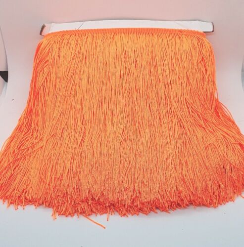 20cm drop neon orange silk fringe fringing