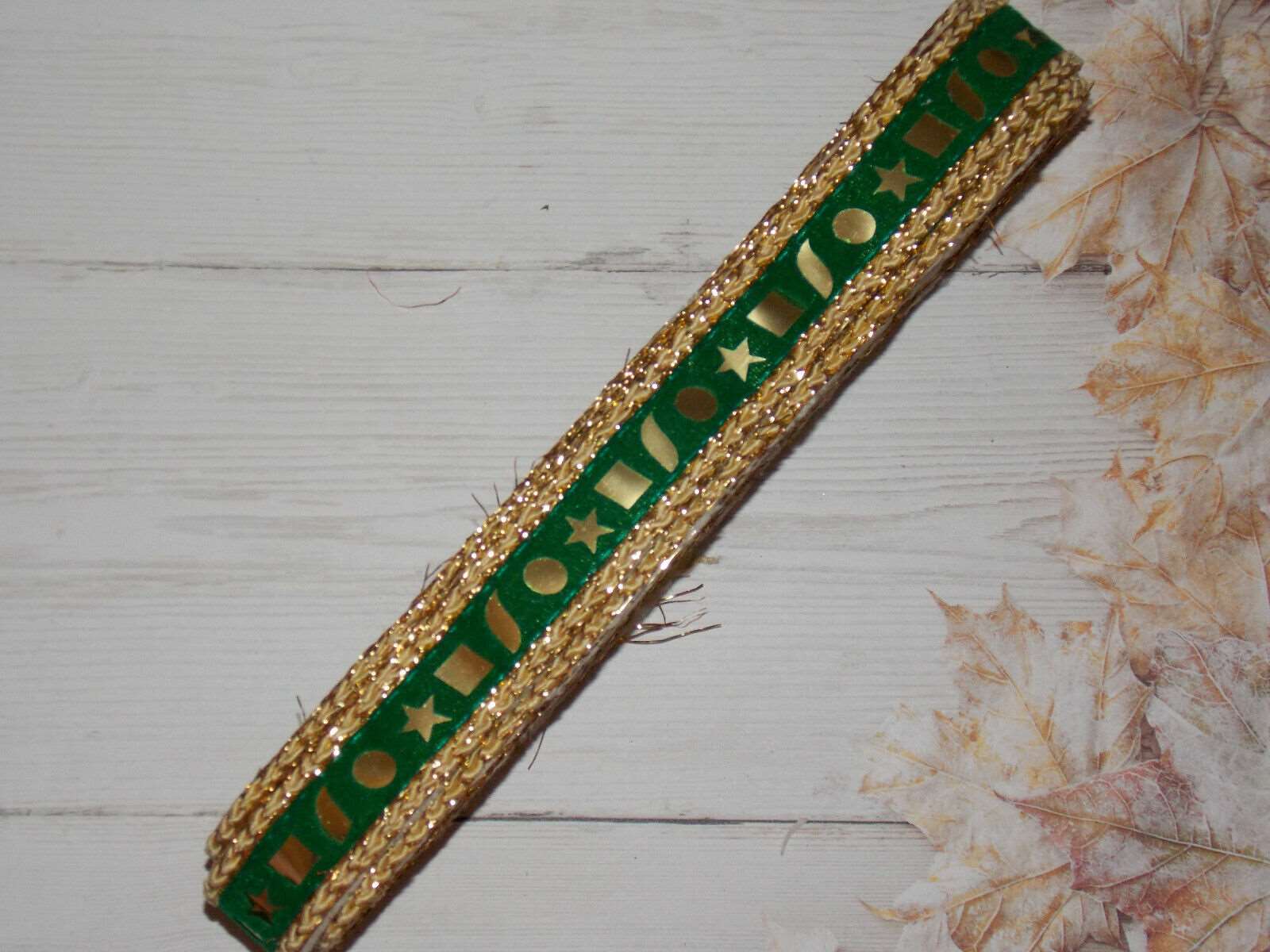 1m green shisha foil mirror indian embroidered velvet ribbon 23mm