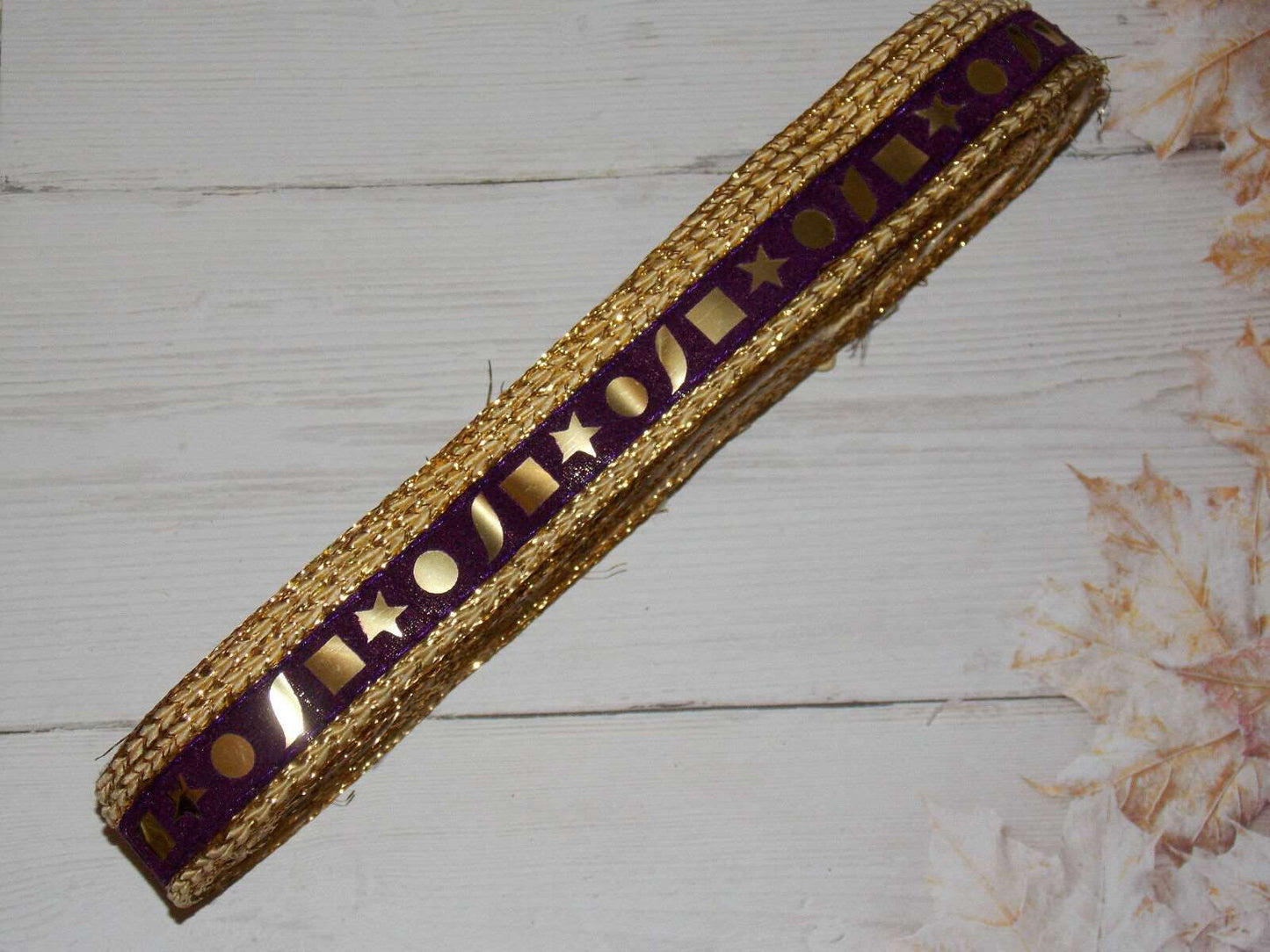 1m plum shisha foil mirror indian embroidered velvet ribbon 23mm