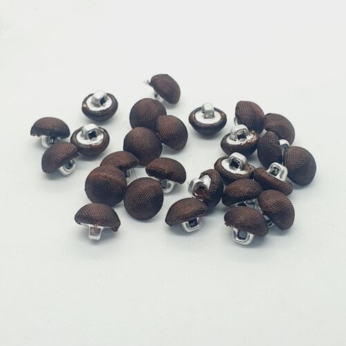 5x 12mm jacket coat shirt gold sew on button DARK BROWN