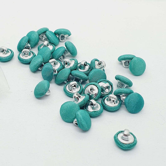 5x 12mm jacket coat shirt gold sew on button DARK MINT GREEN