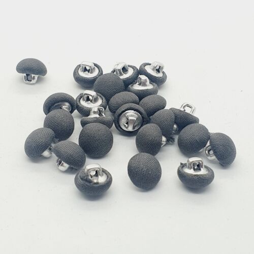 5x 12mm jacket coat shirt gold sew on button DARK GREY