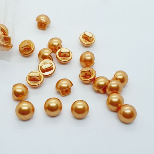 10x 10mm jacket coat shirt sew on button GOLD