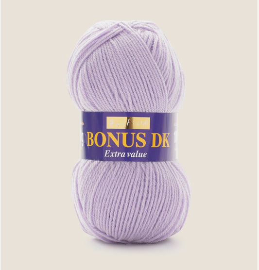 Hayfield Bonus DK wool yarn lilac 0959 100g