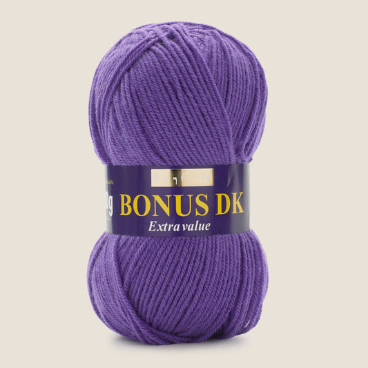 Hayfield Bonus DK wool yarn neon purple 0884 100g