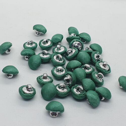 5x 12mm jacket coat shirt gold sew on button JADE GREEN