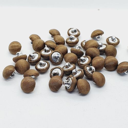 5x 12mm jacket coat shirt gold sew on button LATTE BROWN