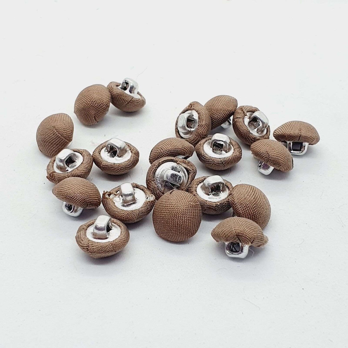 5x 12mm jacket coat shirt gold sew on button LIGHT MOCHA BROWN