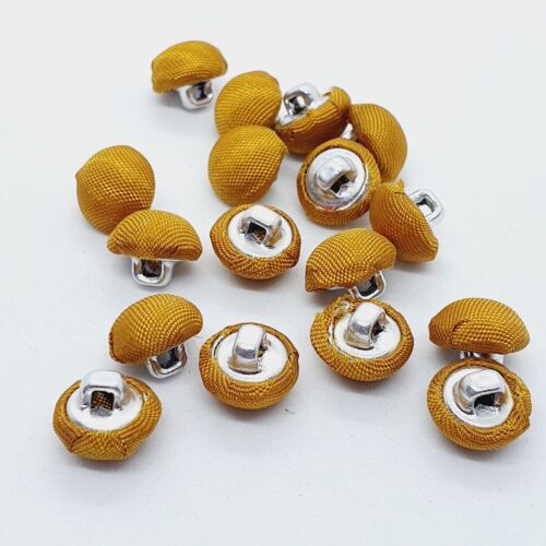 5x 12mm jacket coat shirt gold sew on button MUSTARD