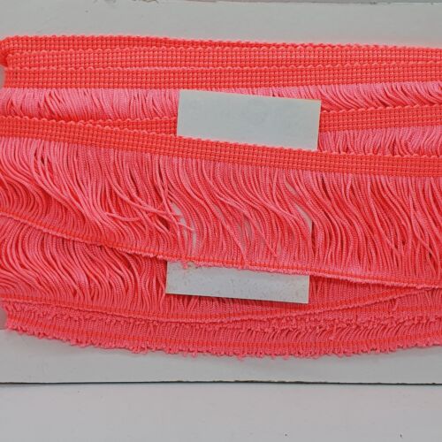 1m x 5cm drop neon pink silk fringe fringing