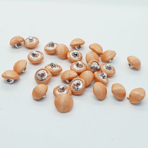 5x 12mm jacket coat shirt gold sew on button PEACH ORANGE